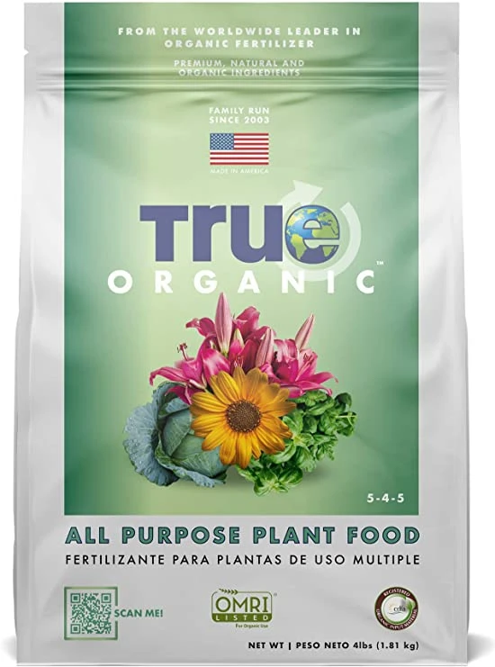 TRUE Organic All Purpose Plant Food 5-4-5 1 TRUE Organic All Purpose Plant Food 5-4-5