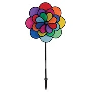 19" Triple Rainbow Flower Spinner